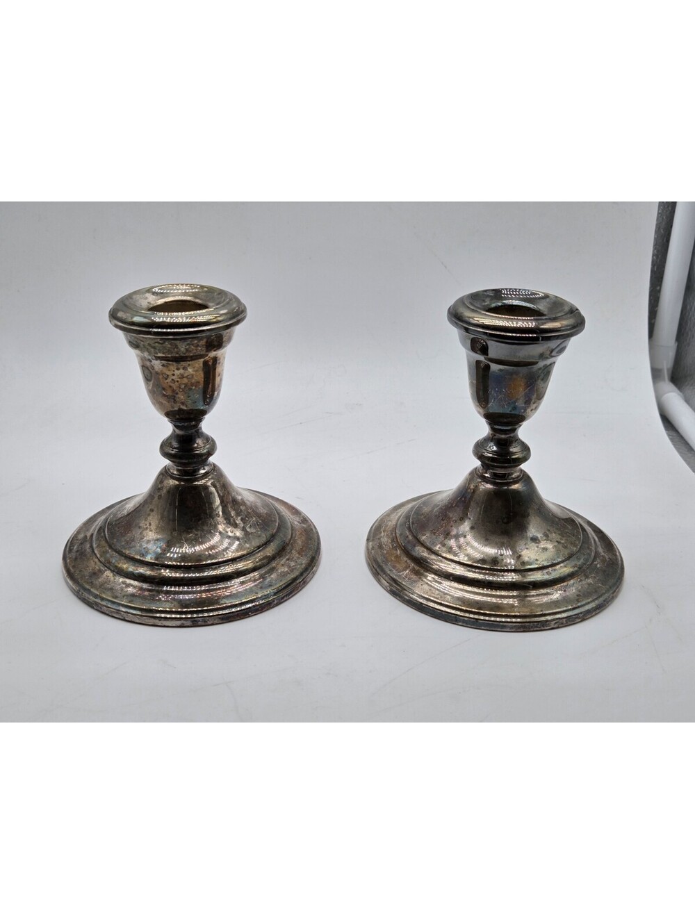 Gorham YC3000 Vintage Silverplate Candlestick Holders Pair EP Ornate 2-Piece